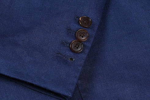 Blue Double-Breasted Linen Suit – Inspired by Classic Men’s Linen Suits Plus Size